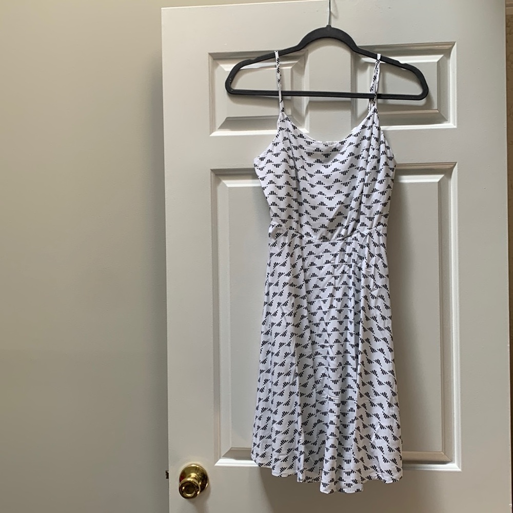 White and Black Patterned Sundress